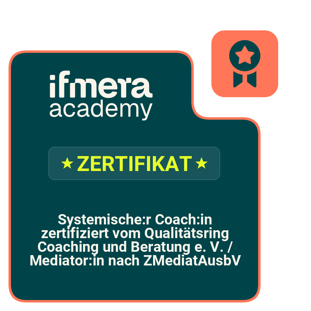 Open Badge – Systemische:r Coach:in zertifiziert vom Qualitätsring Coaching und Beratung e. V. / Mediator:in nach ZMediatAusbV