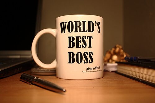 Tasse mit Aufschrift "World's Best Boss"