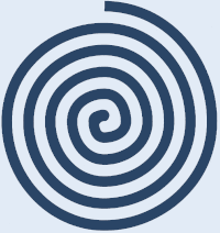 Eine blaue Spirale