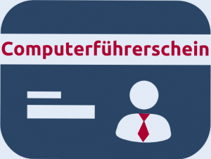 Lustige Grafik zu einem ausgedachten Computerführerschein