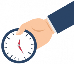 Arm Hält Uhr in der Hand