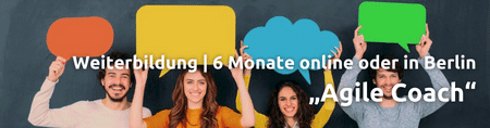 Teaser für die Weiterbildung Agile Coach in Berlin über 6 Monate