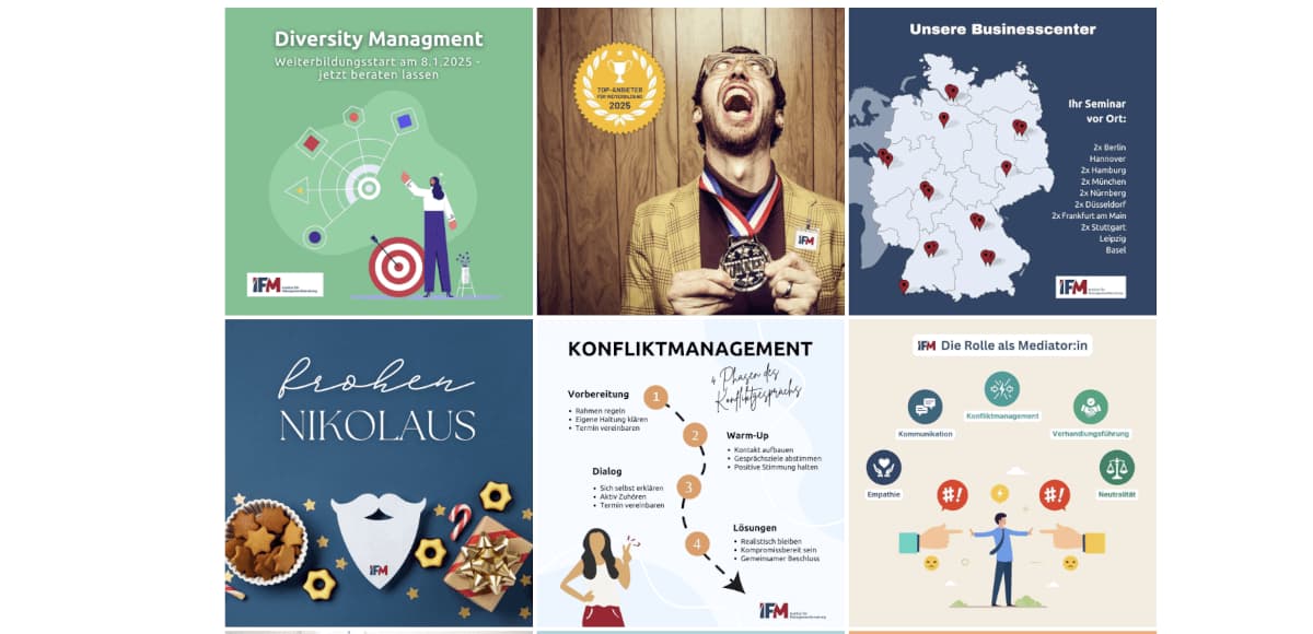 Instagram-Posts des IFM